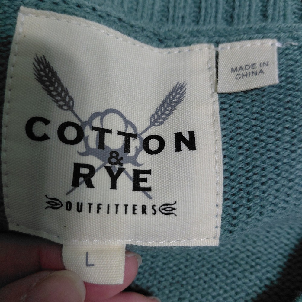 Cotton & Rye Outfitters Teal Southwestern Longhorn Skull Sweater Womens Large - Picture 3 of 9